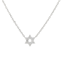 שרשרת מגן דוד- בשיבוץ זרקונים