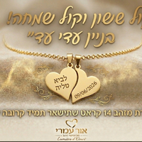 שרשרת לב מפוצל בהתאמה אישית