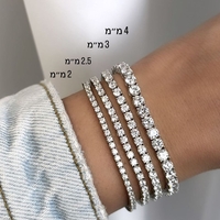 צמיד טניס צמיד טניס מויסנייט יוקרתי 3.5 מ״מ