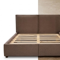 Contemporary Brown Split Headboard Bed Frame