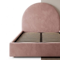 Modern Dusty Pink Arched Bed Frame