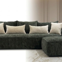 Grey Corduroy Modern Sofa