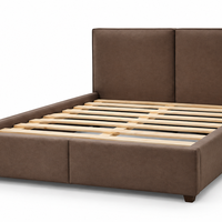 Contemporary Brown Split Headboard Bed Frame