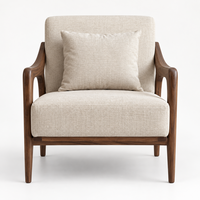 Scandinavian Walnut Accent Chair