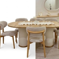 Nordic Walnut Round Dining Set