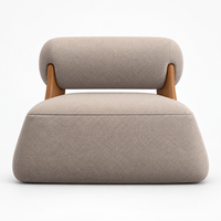 Modern Curved Bolster Lounge Chair