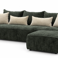 Grey Corduroy Modern Sofa