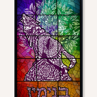 Tribe of Benjamin – The Fierce Wolf in Vibrant Colors