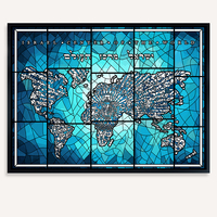 Israel, Center of the World - Stained Glass