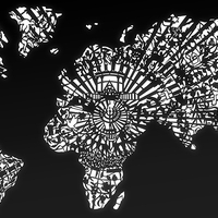 LED Lamp - Israel the center of the world