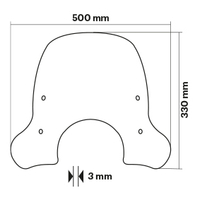 Malossi SPORT – משקף ספורטיבי Light Smoke ל־Vespa GTS 250/300 2014–2024