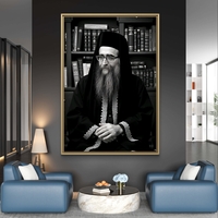 תמונת קנבס אומנותית בשחור-לבן של הרב פינטו, מתוך קולקציית 