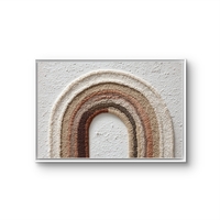 תמונת קנבס עם קשת מינימליסטית בגווני שמנת וחול בעיצוב רגוע