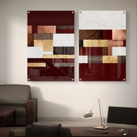 זוג תמונות זכוכית לסלון / חדר שינה 