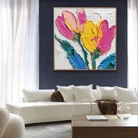 טוליפים בפופ – תמונת קנבס פרחים צבעוניים בסגנון אימפסטו מודרני | CK5521