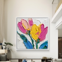 טוליפים בפופ – תמונת קנבס פרחים צבעוניים בסגנון אימפסטו מודרני | CK5521