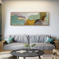 אדמת פסטל – תמונת קנבס אבסטרקטית בגווני מנטה, בז׳, חום וזהב | CL6002