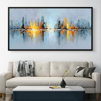 תמונת קנבס לסלון/חדר שינה | אורות העיר | דגם - CR8851