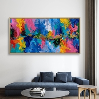 קנבס צבעוני בעיצוב מודרני מלא אנרגיה ותנועה.