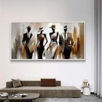 הליכה בעיר – תמונת קנבס דמויות אלגנטיות בגווני קפה ושמנת | CK7123