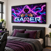 תמונת קנבס GAMER ניאון סגול־כחול | דגם GA7775