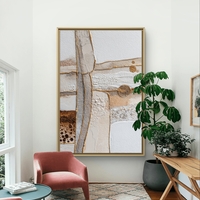 קווים זהובים – תמונת קנבס אבסטרקט טקסטורלית בלבן, בז׳ וזהב | CR6543