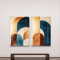 זוג תמונות זכוכית לסלון / חדר שינה 