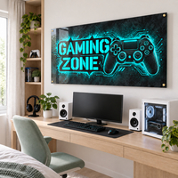 תמונת זכוכית Gaming Zone בטורקיז | דגם GG7774