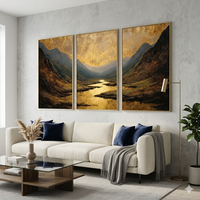 שלשת תמונות קנבס לסלון/פינת אוכל 