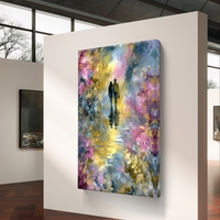 תמונת קנבס יוקרתית עם נגיעות זהב