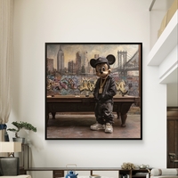 יצירת אמנות פופ ארט מודרנית בסגנון רחוב אמריקאי.