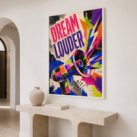 תמונת קנבס מוטיבציה DREAM WORK בגרפיטי צבעוני | דגם MT392