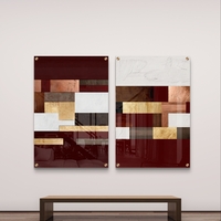 זוג תמונות זכוכית לסלון / חדר שינה 