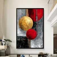 תמונת קנבס מודרנית יוקרתית בגווני זהב אדום ושחור