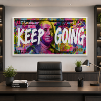 Keep Going Premium - תמונת קנבס רחבה צבעונית למשרד מודרני – דגם DK4584