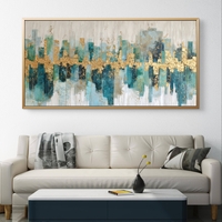 תמונת קנבס לסלון/חדר שינה | קו הזהב העירוני | דגם - CR8854