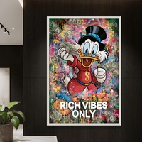 Rich Vibes Only - תמונת קנבס צבעונית בסגנון פופ ארט לחדר עבודה – דגם MT3171