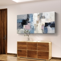 אמנות קנבס מינימליסטית בגוונים בהירים לסלון