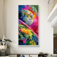 תמונה מודרנית לאורך עם מראה של התפרצות צבע דינמית.