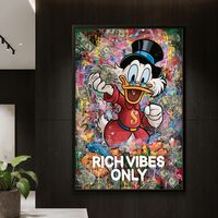 Rich Vibes Only - תמונת קנבס צבעונית בסגנון פופ ארט לחדר עבודה – דגם MT3171