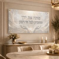אור השפע הבהיר – תמונת זכוכית לרוחב פותח את ידך לסלון | RG4061