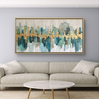 תמונת קנבס לסלון/חדר שינה | קו הזהב העירוני | דגם - CR8854