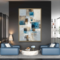 תמונה מודרנית של קומפוזיציה גאומטרית בגווני כחול