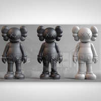 תמונת זכוכית לרוחב עם שלושה פסלים מודרניים בגווני שחור, אפור ולבן, עיצוב עכשווי מקולקציית NEXTGEN BY BAR