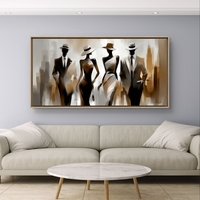 הליכה בעיר – תמונת קנבס דמויות אלגנטיות בגווני קפה ושמנת | CK7123