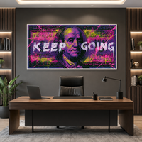 מומנטום מנצח - תמונת קנבס רחבה עם מסר Keep Going למשרד – דגם DK4581