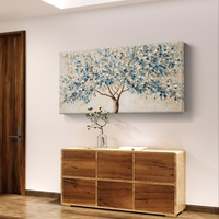 קנבס טבעי לסלון בעיצוב כחול בהיר