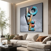 אהבה אורבנית – תמונת קנבס מרובעת צבעונית לסלון ולמשרד | SQ7491