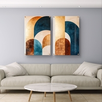 זוג תמונות זכוכית לסלון / חדר שינה 