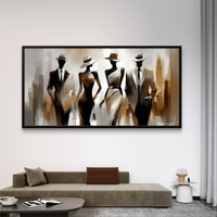 הליכה בעיר – תמונת קנבס דמויות אלגנטיות בגווני קפה ושמנת | CK7123